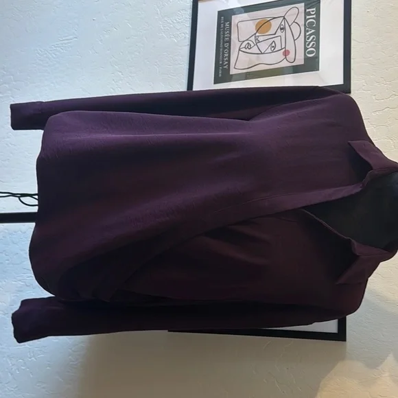 CK Women's Purple Wrap Top - NWOT - Picture 5 of 7